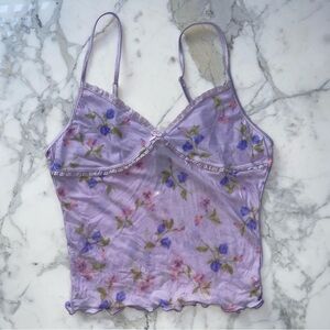 Y2K Camisole Tank‎ Floral baby doll lace 2000’s style coquette